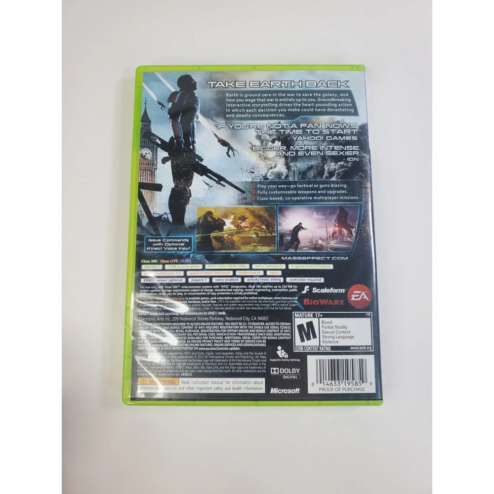 Mass Effect Trilogy Xbox 360 Microsoft Three Game Lot Bundle Tested Working